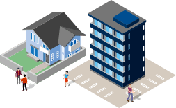 戸建て・マンションにお住まいのお客さま