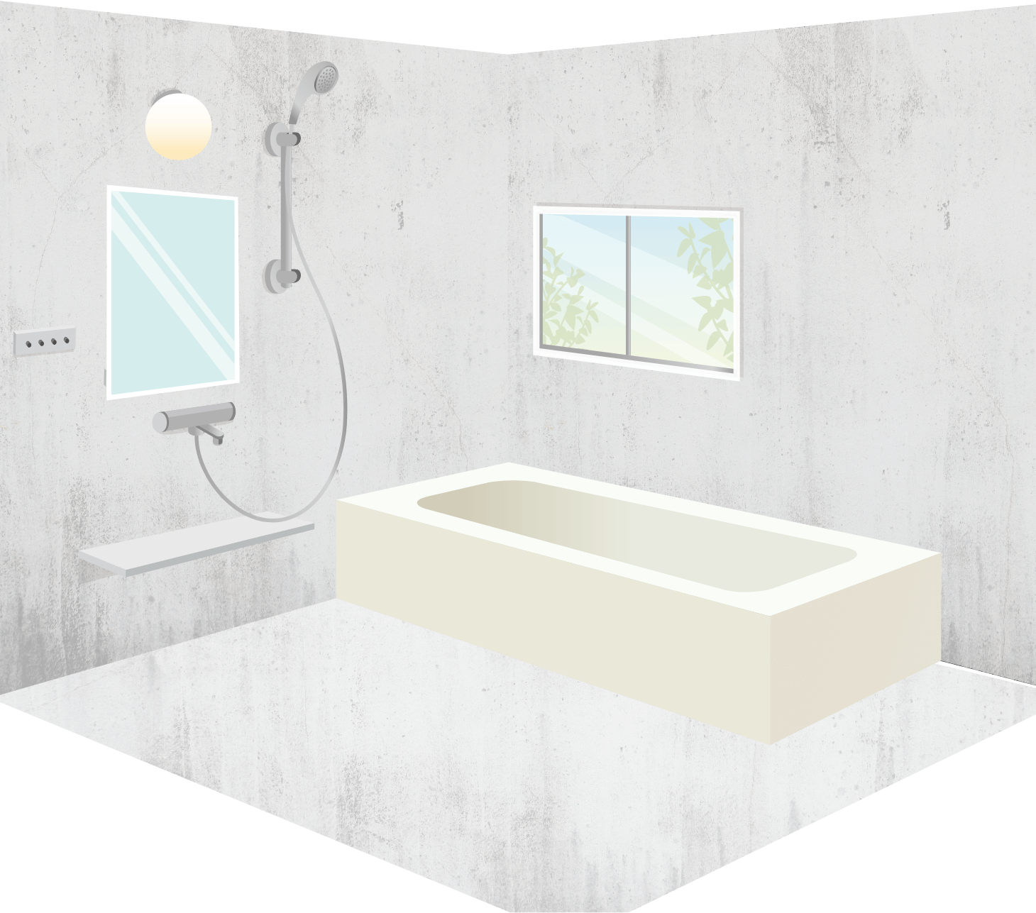 壁面パネル貼り